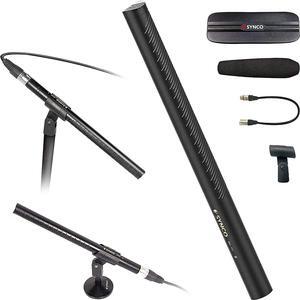 XLR Shotgun Microphone, D2 Mic Hyper Cardioid Directional Condenser Shotgun Mic with XLR Connector, Video/Audio Recording for Camcorders, Shotgun-Microphone-XLR-Condenser-Mic