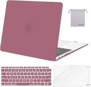 MOSISO Compatible with MacBook Air 13 inch Case 2022 2021 2020 2019 2018 A2337 M1 A2179 A1932 Retina Display Touch ID, Plastic Hard Shell&Keyboard Cover&Screen Protector&Storage Bag, Tea Petal Pink