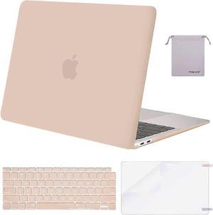 MOSISO Compatible with MacBook Air 13 inch Case 2022 2021 2020 2019 2018 A2337 M1 A2179 A1932 Retina Display Touch ID, Plastic Hard Shell&Keyboard Cover&Screen Protector&Storage Bag, Camel