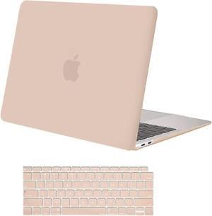 MOSISO Compatible with MacBook Air 13 inch Case 2022 2021 2020 2019 2018 Release A2337 M1 A2179 A1932 Retina Display with Touch ID, Plastic Hard Shell Case & Keyboard Cover Skin, Camel