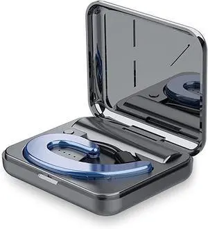 IKXO Ear Hook Bluetooth Headphones Wireless - Lightweight Single Ear Painless Noise Cancelling Earphones Waterproof with Ear Plug Charging Case 150H