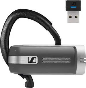 Presence Grey UC (508342) - Dual Connectivity Single-Sided Bluetooth Headset for Mobile Device & Softphone/PC Connection with Carrying Case and USB Dongle (Black)
