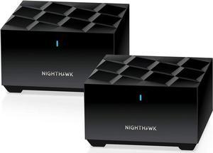 N Nighthawk Advanced Whole Home Mesh WiFi 6 System (MK72) AX3000 Router with 1 Satellite Extender, Coverage up to 3,000 sq. ft. and 35+ Devices