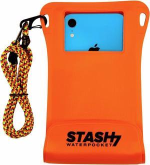Waterproof Phone Pouch w/Long Lanyard | IPX8 Adventure Grade Cellphone Dry Bag Case, Fits iPhone 15 Pro Max,14 Pro Max, 13 Pro Max, XS, XR, Galaxy S21, for Snorkeling, Kayaking, Cruise Orange