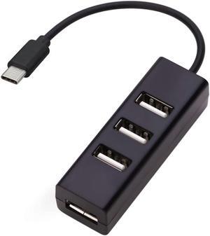 USB C to USB Hub 4 Port USB C Adapter USB Type C Hub for MacBook Pro,MacBook Pro 2018/2017, ChromeBook, XPS, Galaxy S9/S8 and More USB Type C Devices (Black)