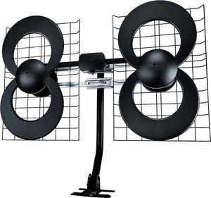 Antennas Direct Clearstream 4 TV Antenna, 70+ Mile Range, UHF, Multi-Directional, Indoor, Attic, Outdoor, Mast W/Pivoting Base/Hardware/Adjustable Clamp/Sealing Pads, 4K Ready, Black  C4-CJM