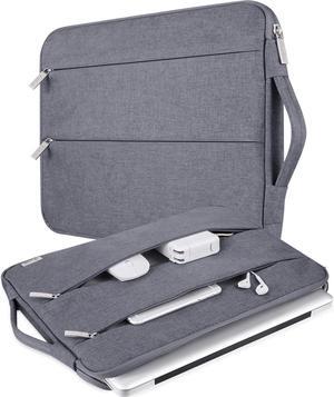 Laptop Sleeve Carrying Case 13 13.3 14 Inch Compatible with MacBook Air 13 2020 M1/2022 M2 MacBook Pro 13/14 2021 Chromebook 14 Slim Computer Bag Cover with Handle Grey