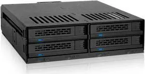 4 Bay 2.5" SAS/SATA HDD & SSD Hot Swap Cage for External 5.25" Bay | ExpressCage MB324SP-B