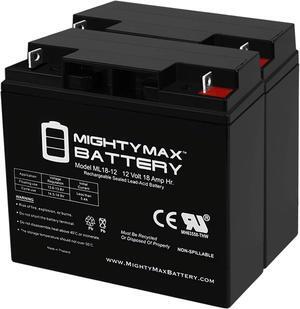 12V 18Ah SLA Battery for Door King 6003 10W Solar Control - 2 Pack