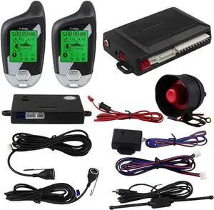 EC203 2 Way car Alarm System with LCD Pager Display, ultrasonic Sensor & Shock Sensor DC12V