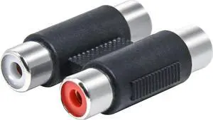 RCA Female Adapter RCA Female to Female Coupler Audio Video Cable Extension for Amplifier Subwoofer