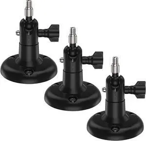 Latest Version Adjustable Indoor/Outdoor Wall Mount for Arlo Essential/XL Gen 2/Pro/2/3/4/Arlo Pro 5s/Ultra/,eufyCam 2C/2C Pro, 2/2 Pro, 3C/S300, 3/S330,Wyze Cam Pan/V3 Camera (3-Pack,Black)