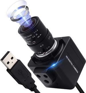 ALPCAM 4K USB Camera Ultra HD 2160P Webcam,5X Optical Manual Wide Angle Webcam with 2.8-12mm Varifocal Lens,Sony IMX317 Sensor USB Zoom Video Conference Camera for Mac/Window/Linux/Raspberry Pi