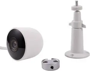 HOLACA Compatible for Nest Cam Wall Mount Versatile Aluminum Bracket Compatible for Google Nest Cam Outdoor Security Camera (White-Aluminum)