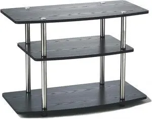 Convenience Concepts Designs2Go No Tools 37 inch 3 Tier TV Stand, Black