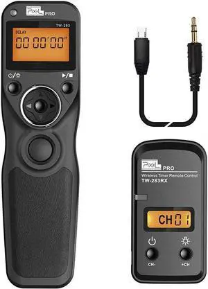 Control Compatible for , Pixel Wireless Shutter Release Cable TW-283 S1/S2 Timer Remote Control Compatible for  Alpha A100 A350 A450 A550 A560 A9 A99 A77 A7RII A7