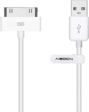 Aibocn Apple MFi Certified 30 Pin Sync and Charge Dock Cable for iPhone 4 4S / iPad 1 2 3 / iPod Nano/iPod Touch - White Aibocn Apple MFi Certified 30 Pin Sync and Charge Dock Cable for iPhone 4 4S / iPad 1 2 3 / iPod Nano/iPod Touch - White