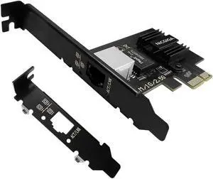 2.5G Base-T PCIe Network Adapter Realtek RTL8125B 2.5Gbps/1Gbps/100Mbps PCI Express Gigabit Network Card Convert to Ethernet RJ45 LAN Port for Gaming/Office Support Windows/Mac/Linux