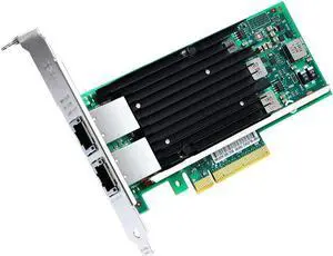 PCI-E Network Card X540-10G-2T, Dual RJ45 Copper Port CNA for PC with Low Bracket, E Converged Network Adapter(NIC), X540 Chipset, PCI-E X8