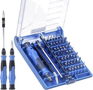 Mini Screwdriver Set with 42 Bits 45 in 1 Small Precision Magnetic Tiny Screwdriver Bit Kit with Tweezers & Extension Shaft for Laptop PC Phone Computer Game Console