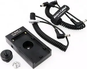 NP-F970 Power Adapter Cable for BMPCC 4K 6K Blackmagic Pocket Cinema Camera NP-F Series Power Supply Mount Battery Plate Compatible with  NP-F970 F960 F770 F570 F550 Battery