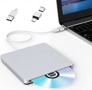 External DVD Drive, VersionTECH.USB Type-C CD Burner DVD +/-RW Drive/Player Ultra Slim Portable CD ROM Writer Compatible for Apple Mac MacBook Pro Air iMac Laptop Desktop PC with Mac OS Windows Linux External DVD Drive, VersionTECH.USB Type-C CD Burner DVD +/-RW Drive/Player Ultra Slim Portable CD ROM Writer Compatible for Apple Mac MacBook Pro Air iMac Laptop Desktop PC with Mac OS Windows Linux