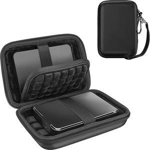 Hard Drive Case 2.5 Inch for Elements WD My Passport Canvio Basics  Backup Plus Slim Expansion 1TB 2TB 3TB 4TB Portable External Hard Drive Carrying Case -Black