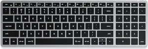 Satechi Slim X2 Bluetooth Backlit Keyboard with Numeric Keypad  Illuminated Keys & Multi-Device Sync  for M2/ M1 MacBook Pro/Air, M2/ M1 iPad Pro/Air, M2 Mac Mini, iMac M1 (Space Grey)