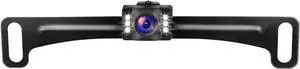 GLK Car Backup Camera HD Rear View Camera License Plate Backup Camera with Wide View Angle 6 LED Night Vision Waterproof Front & Back up Camera, Guide Line On/Off