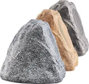 OSD 6.5" Grey High Fidelity Outdoor Rock Speaker 150W Weather Resistant Passive Stereo Pair RS670