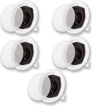 Acoustic Audio by Goldwood R191 in Ceiling/in Wall 5 Speaker Set 2 Way Home Theater 1000 Watt New R191-5S