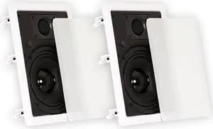 Theater Solutions TS65W in Wall 6.5" Speakers Surround Sound Home Theater Pair, White