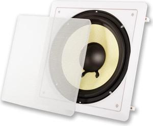 Acoustic Audio by Goldwood Acoustic Audio HDS10 in Wall 10" Home Theater Passive Subwoofer Speaker, White