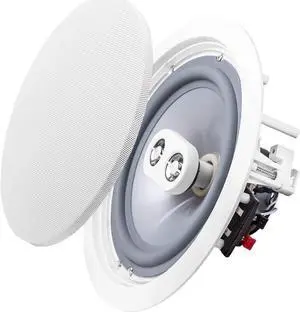 OSD Audio Weatherproof 8" in Ceiling Dual Tweeter Single Stereo Speaker ICE800TTWRS Single White