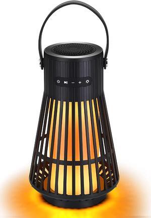 Outdoor Bluetooth Speaker with Flame Atmosphere, Led Waterproof Wireless Torch Speaker, Stereo Sound, Cool Gadgets for Camping, Yard, Party, Home, Decorations, Electronics Gifts for Men, Women, Dad