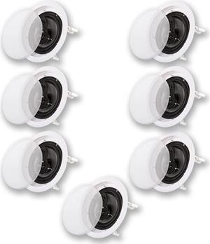 Acoustic Audio CS-IC83 In Ceiling 8" Home Theater 7 Speaker Set 3 Way 2450 Watt CS-IC83-7S