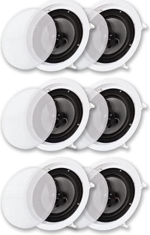 Acoustic Audio CS-IC83 in Ceiling 8" Speaker 3 Pair Pack 3 Way Home Theater 2100 Watt