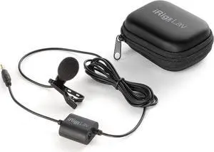 IK Multimedia iRig Mic Lav lapel microphone, omnidirectional condenser lavalier microphone with 1/8" TRRS jack, headphone out and daisy-chaining for iPhone, iPad, Android, Mac, PC