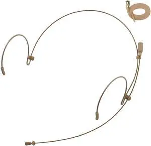 J K Professional Headset Headworn Earhook Microphone MIC-J 071S Compatible with Audio Technica Wireless Transmitters - Hirose 4pin Detachable Plug