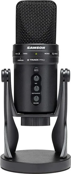 Samson Technologies Samson G-Track Pro Professional USB Condenser Microphone with Audio Interface, Black (SAGM1UPRO)