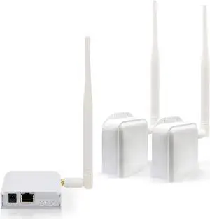 ANJIELO SMART Wireless Bridge Point-to-Point Long Range Wireless Access with 20DBi High-Gain Antenna,100Mbps 2.4G WiFi Bridge Supports 3000ft Transmission Distance