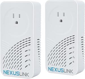 Wave 2 G.hn Powerline Ethernet Adapter - Pass-Through Outlet, 2000 Mbps, Ethernet Over Power, Powerline Network Adapter Kit, Fast Streaming - 2 Units Kit (GPL-2000PT-KIT)