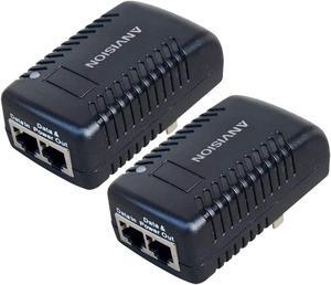 2-Pack 48V 0.5A PoE Power Adapter Supply Injector Ethernet with Wall Plug, IEEE 802.3af Compliant, 10/100Mbps, for IP Voip Phones Cameras AP and More