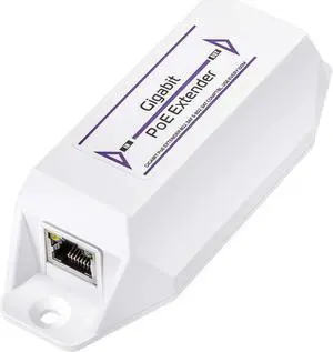 Miracles PoE10 Gigabit PoE+ Extender, 1 Port 10/100/1000 Mbps, PoE Amplifier, Repeater, Wall Mount, Daisy Chain, Corresponds to IEEE 802.3at / 802.3af, Plug and Play