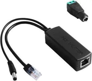GeeekPi Gigabit PoE Splitter, 48V to 12V Ethernet Adapter,IEEE 802.3af Compliant 10/100/1000Mbps PoE Splitter for IP Camera,Wireless Access Point and VoIP Phone