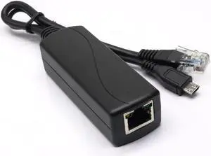 ANVISION Active 48V to 5V 2.4A PoE Splitter Adapter with Micro USB Plug, IEEE 802.3af Compliant, for Tablets, Dropcam or Raspberry Pi, IPC, IP Camera and More