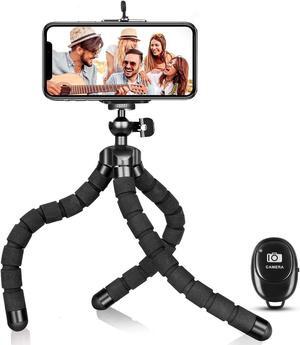 Phone Tripods, Flexible Tripods and Portable Adjustable Tripod with Wireless Remote, Compatible with iPhone/Android Phones, Mini Camera Tripod Stand for Cell Phone DSLR GoPro