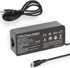 65W Charger USB-C AC Adapter for Lenovo ThinkPad T480 T480s T580 T580s Chromebook 100e 300e C330 N23 Yoga C930-13, 920-13,Yoga S730-13, Yoga 730-13 Laptop USB Type-C Power Supply Cord