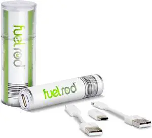 Portable Charger Kit - Pack of 2 - Includes All Cables & Adapters Compatible with All Tablets & Smart Phones, Rechargeable Backup Power Bank, Swap for Charged Rod at Kiosk