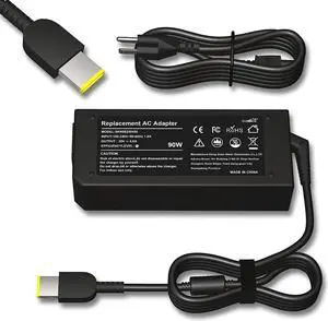 AC Adapter 90W 20V 4.5A Laptop Charger for Lenovo ThinkPad X1 Carbon T440 E431 G410 45N0237 45N0236 45N0239 344428U ThinkPad T431s Z510 PA-1900-081 0B46994 0B46995 Yoga 11s Flex 14 15D Power Cord